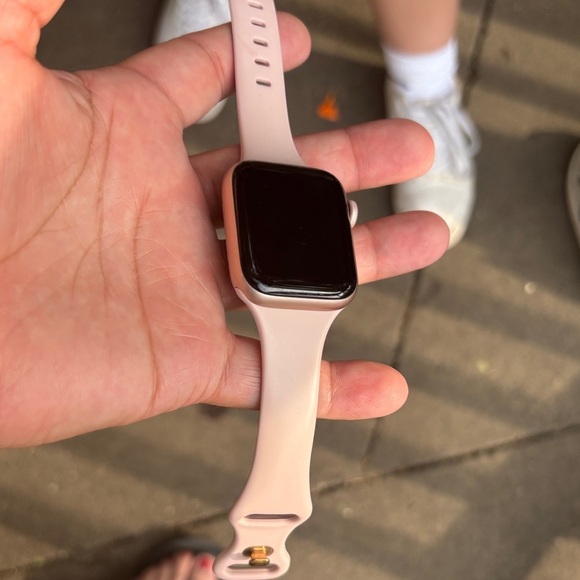 Apple Smartwatch with Light Pink Band - Picture 3 of 3
